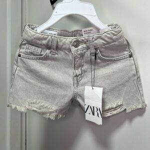 Zara Girl’s Light Gray Jean Shorts